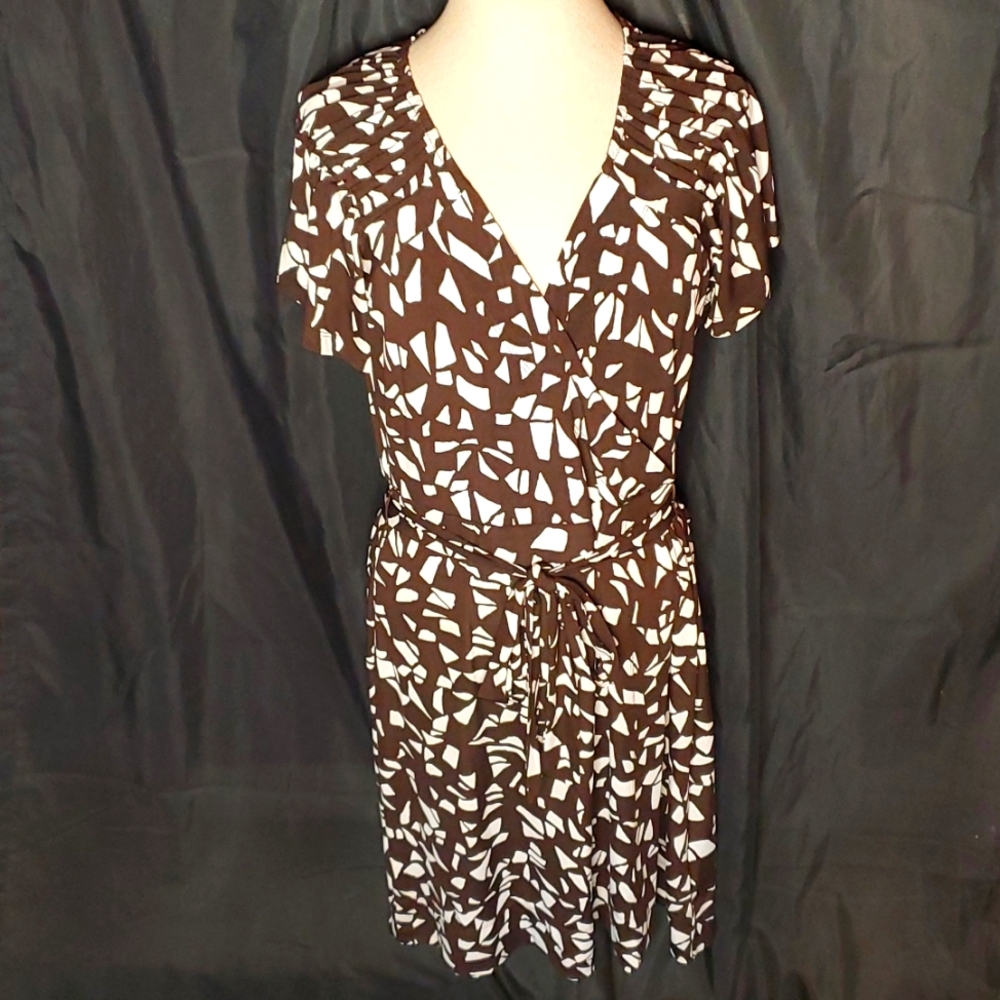Soho NY brown and white midi dress